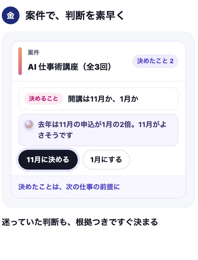金曜:案件で「開講は11月か、1月か」を、去年の申込数を根拠にすぐ決める